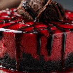 Blood Velvet Cheesecake with Oreo Crust