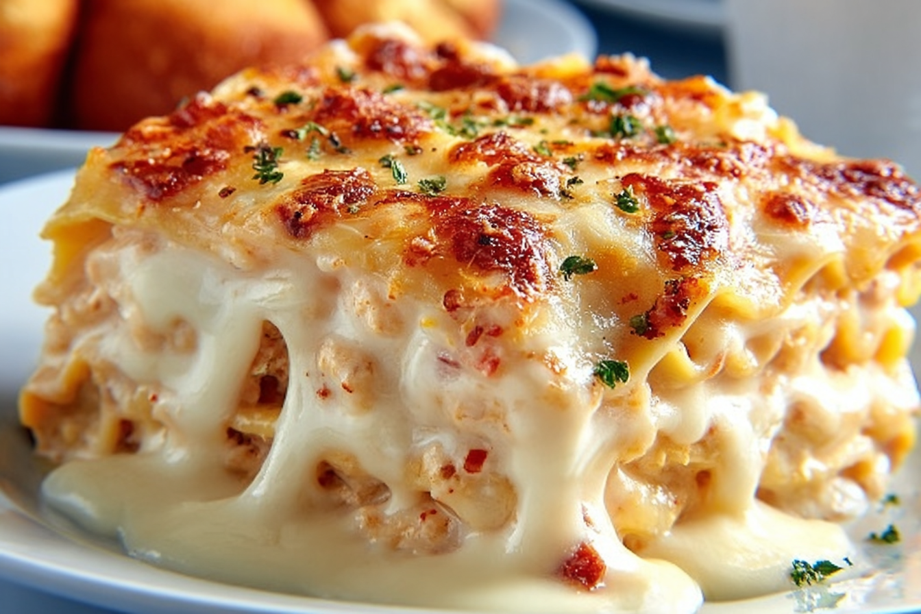 Cheesy Chicken Alfredo Lasagna