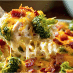 Cheesy Chicken Broccoli Bacon Bake