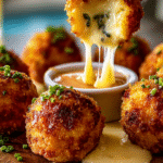 Cheesy Fried Meatball Bombs: A Crispy Delight Awaits! 3 Cheesy Fried Meatball Bombs