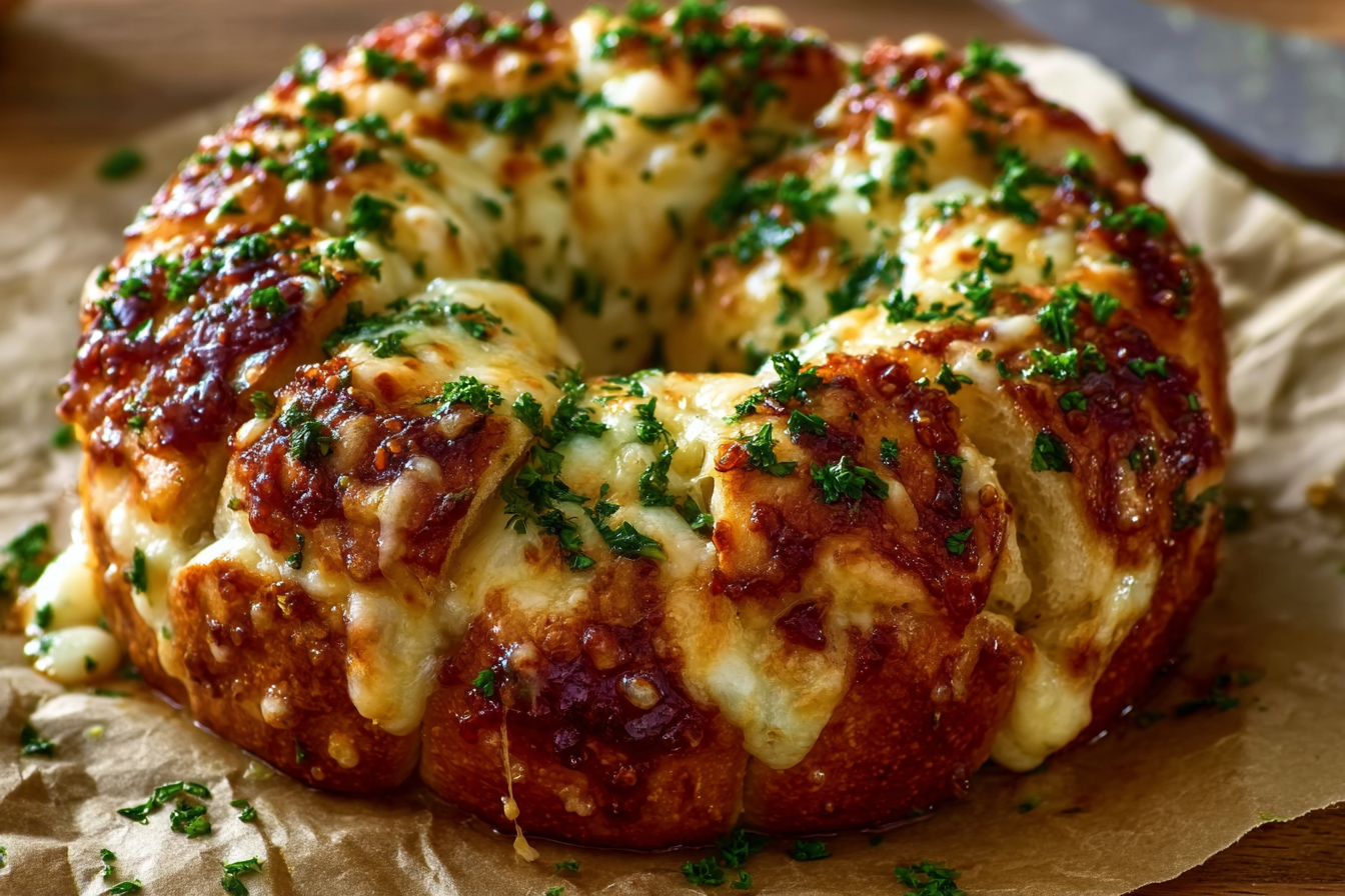 Cheesy Pull-Apart Garlic Bread Ring