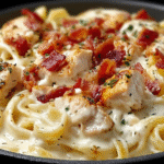 Chicken Bacon Alfredo Pasta: Indulge in Creamy Delight! 3 Chicken Bacon Alfredo Pasta