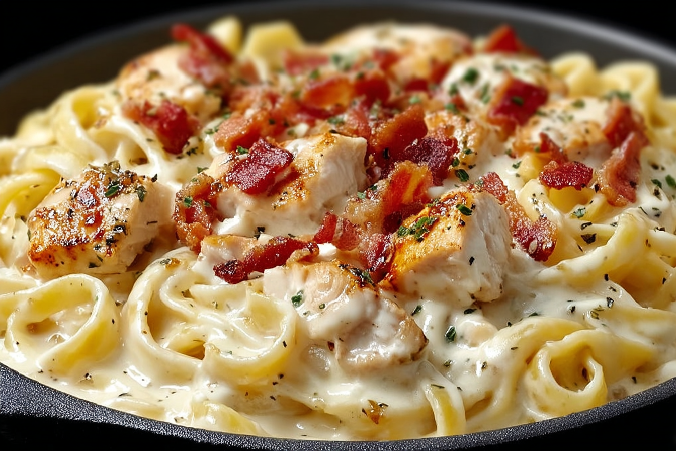 Chicken Bacon Alfredo Pasta