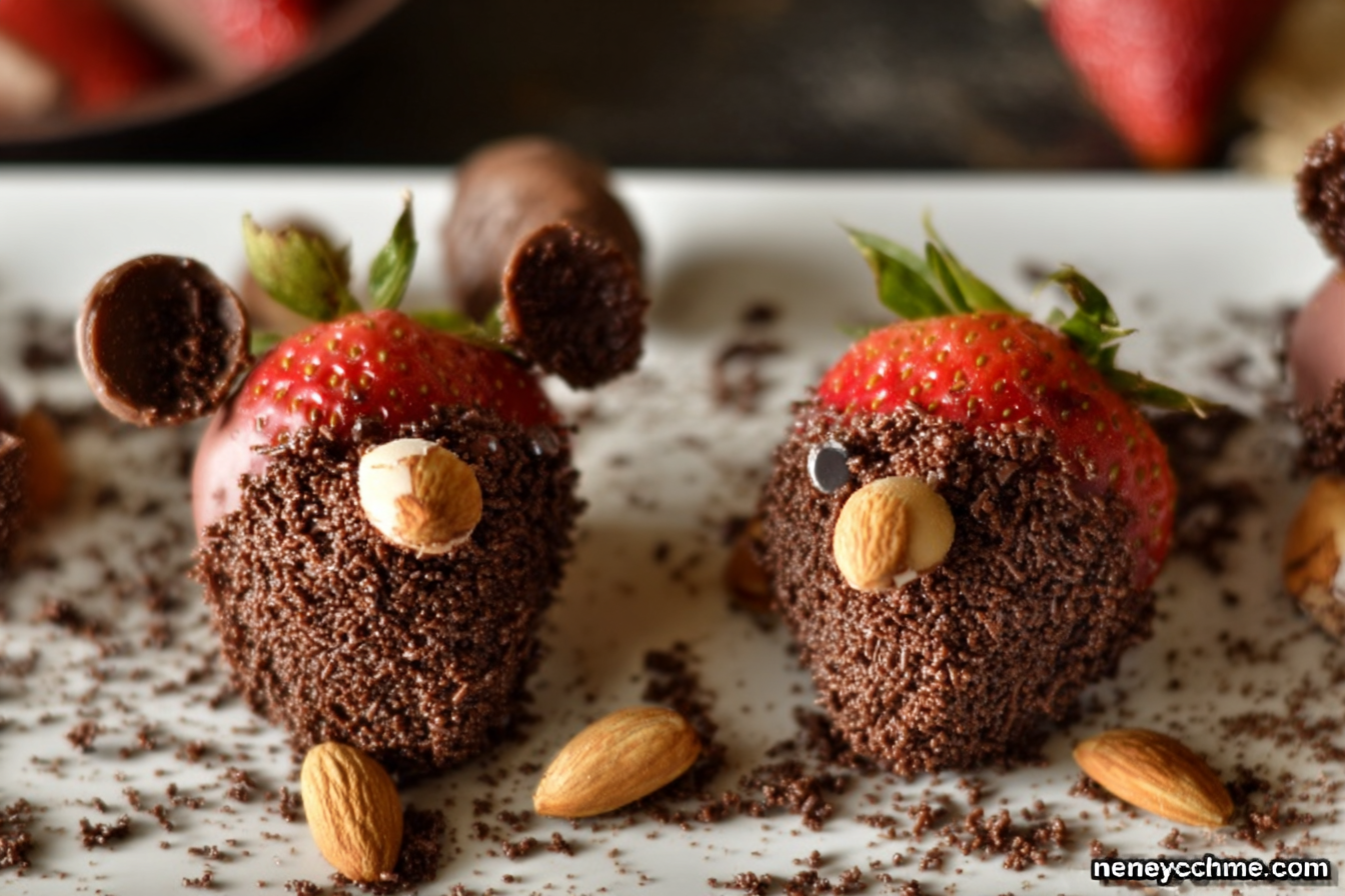 Chocolate-Covered Strawberry Mice: Delightful No-Bake Treats! 2 Chocolate-Covered Strawberry Mice