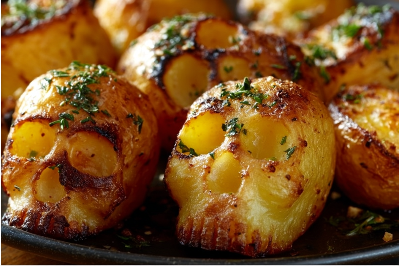 Creepy Crispy Skull Potatoes