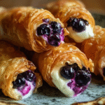 Crispy Blueberry Cream Cheese Rolls