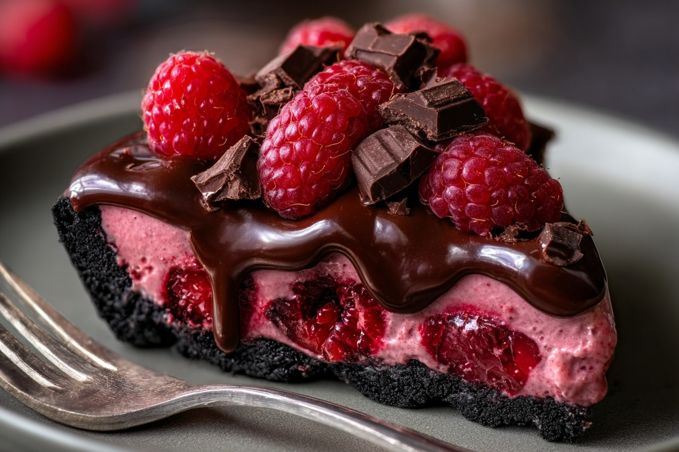 Dark Chocolate Raspberry Cream Pie: A Sweet Indulgence! 2 Dark Chocolate Raspberry Cream Pie