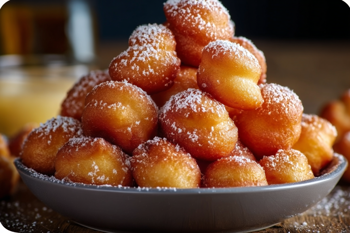 Golden Honey Puff Donuts