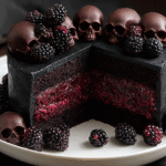 Gothic Blackberry Skull Cake: A Spine-Chilling Delight! 3 Gothic Blackberry Skull Cake