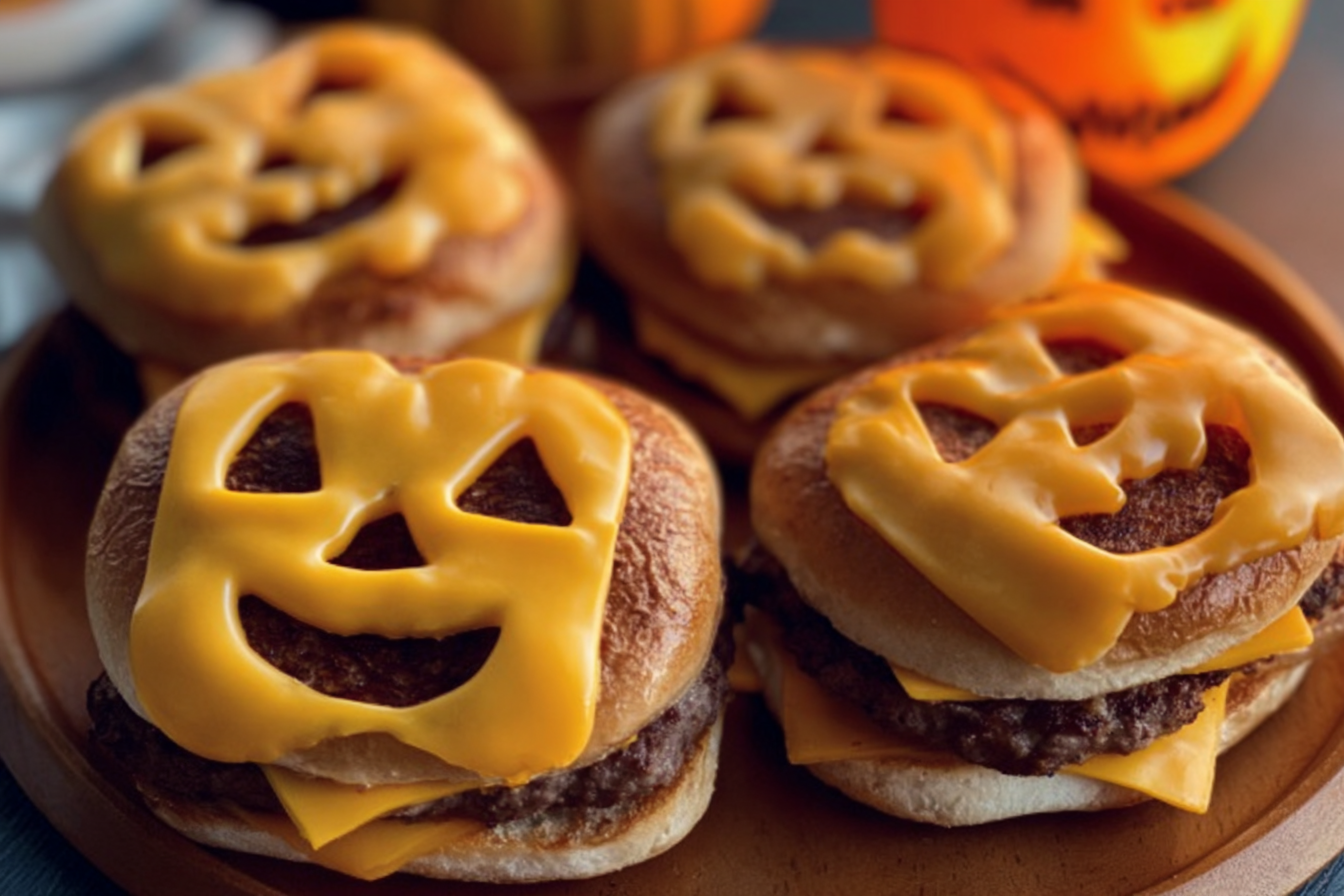 Jack-O’-Lantern Cheeseburgers