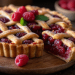 Rustic Raspberry Lattice Pie