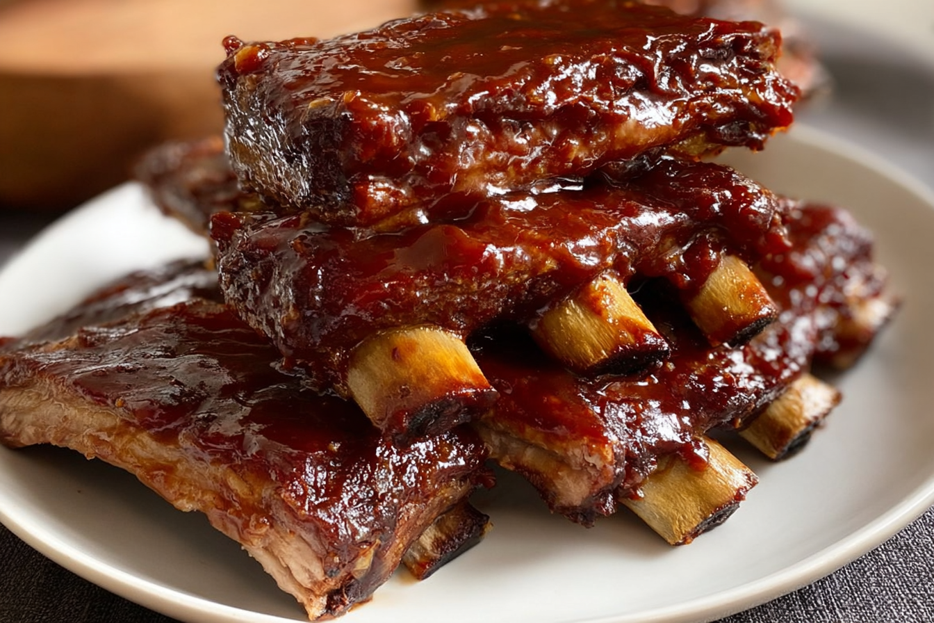 Sticky BBQ Glazed Ribs