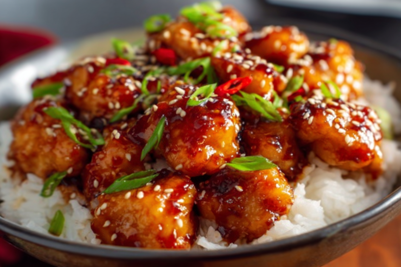 Sticky Sesame Chicken Bowls