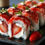 Strawberry Dessert Sushi Rolls