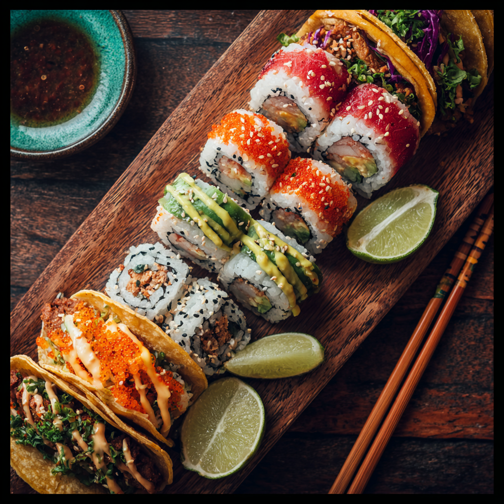 Home 4 u6459314345 A vibrant overhead shot of colorful sushi rolls n 550ac1e5 0c3d 423d 9f89 6b303c69e5fe 0