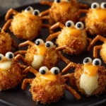 Cheesy Halloween Spider Bites