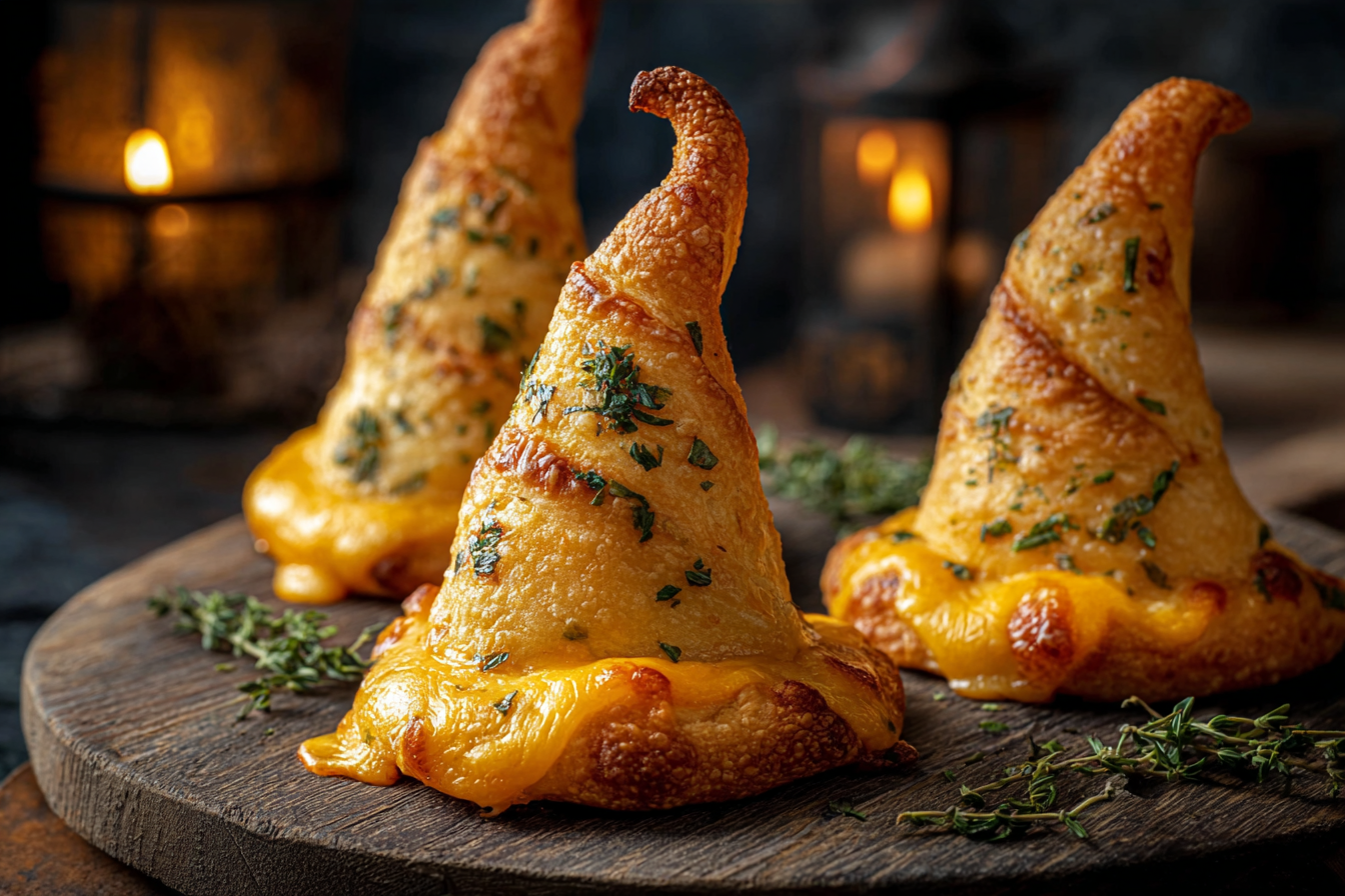 Cheesy Witch Hat Bread Cones: Bake Spooky Treats Today! 2 Cheesy Witch Hat Bread Cones