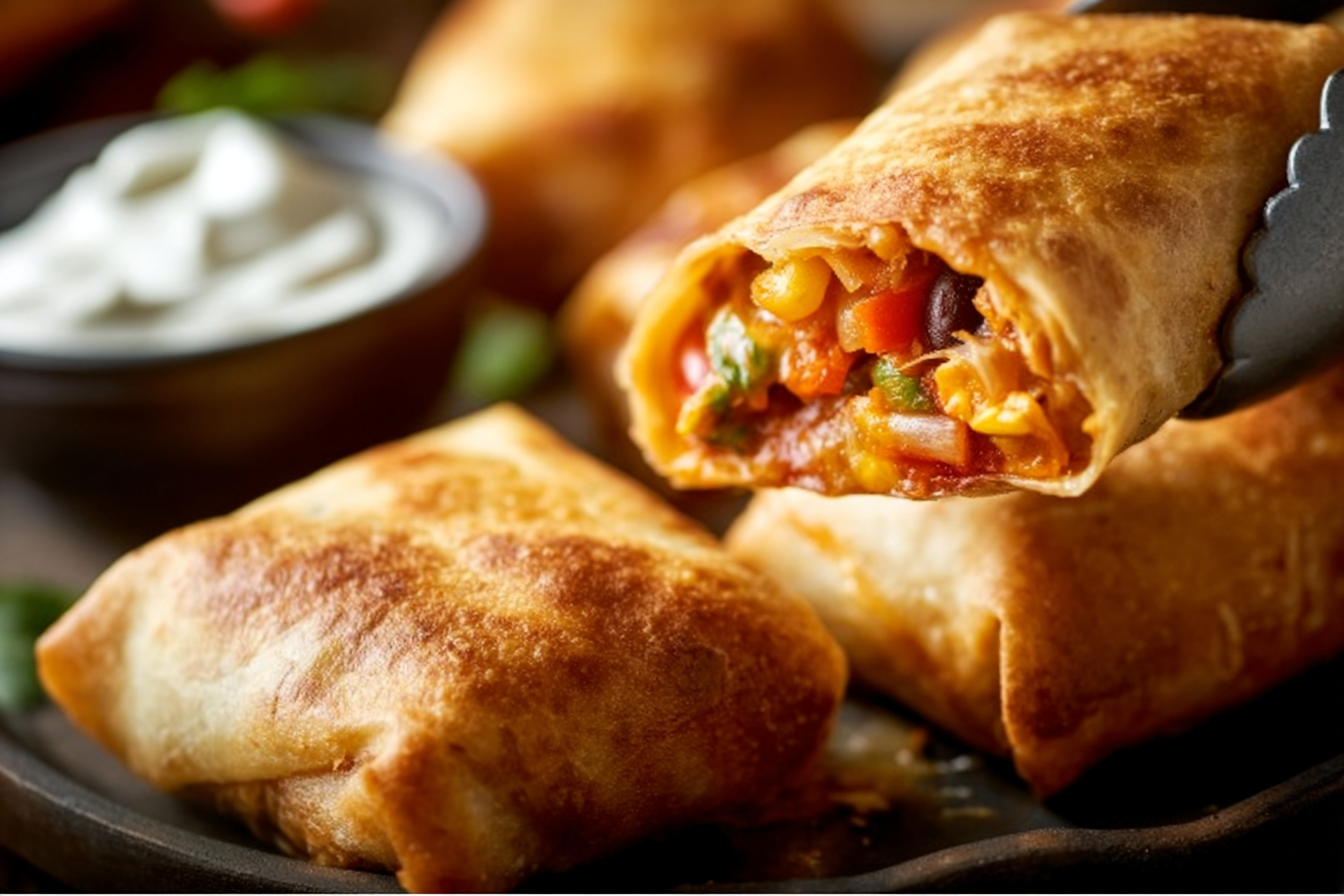 Crispy Baked Veggie Chimichangas for a Tasty Twist! 2 Crispy Baked Veggie Chimichangas