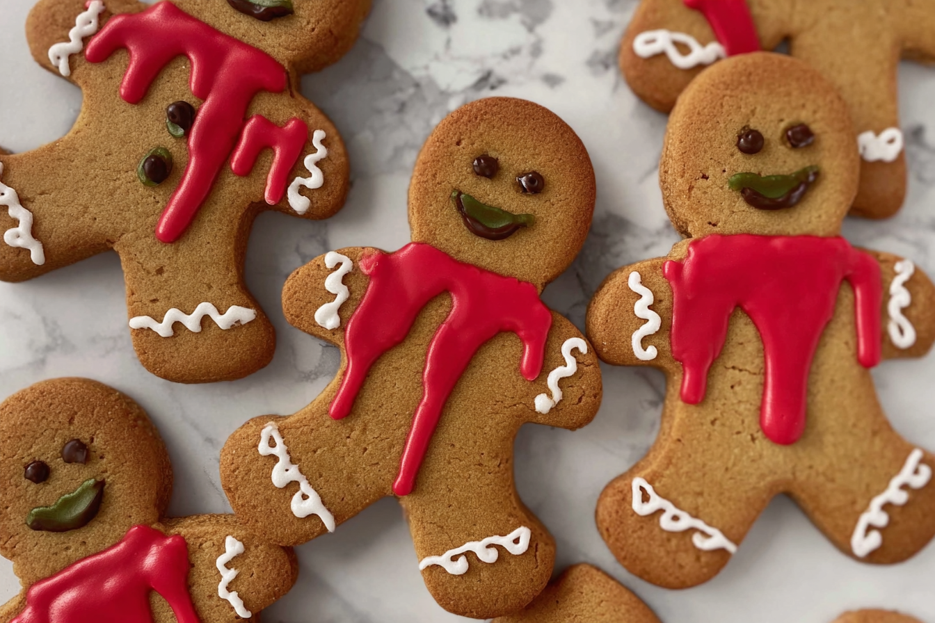Decapitated Gingerbread Men Cookies: A Spooky Treat! 2 Decapitated Gingerbread Men Cookies