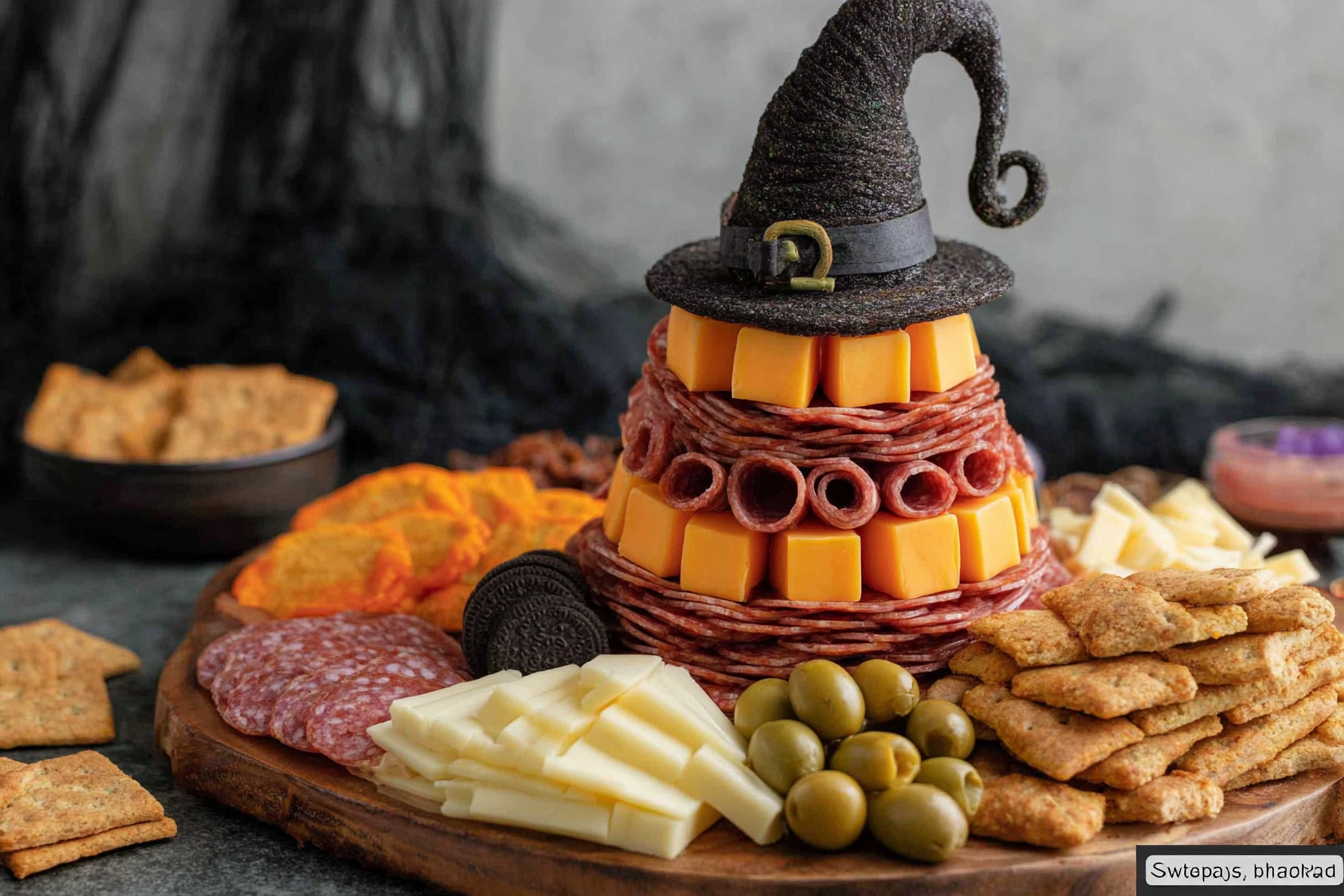 Halloween Witch Hat Charcuterie Tower: A Spooky Delight! 2 Halloween Witch Hat Charcuterie Tower