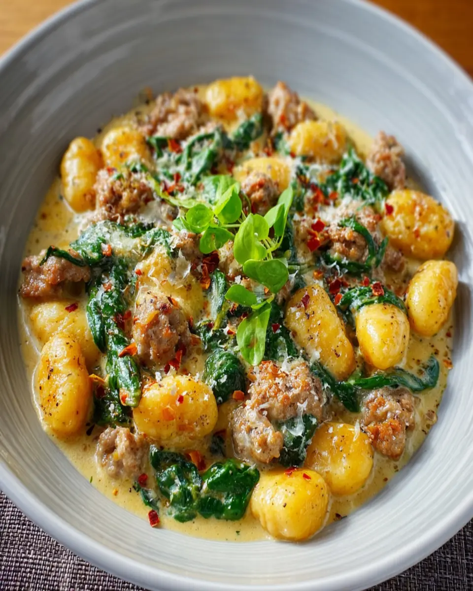 Creamy Sausage and Spinach Gnocchi: A Cozy Comfort Dish 8 fjg2pcpmklp50bof6clq