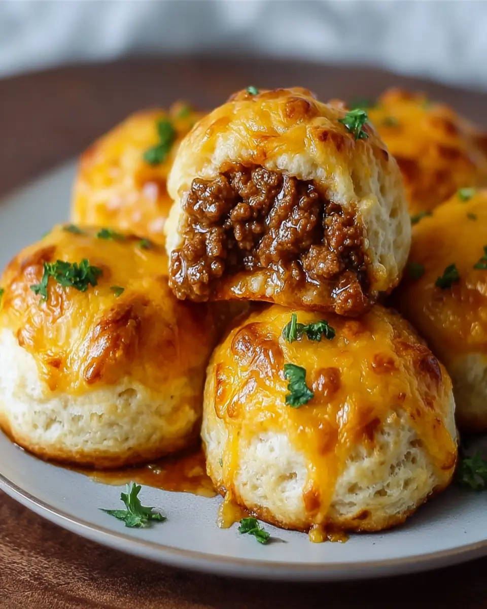 Cheesy Beef-Stuffed Biscuits: Irresistibly Gooey Comfort Food 5 Cheesy Beef-Stuffed Biscuits First Image