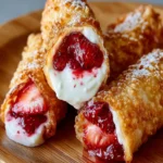Strawberry Cream Cheese Dessert Egg Rolls You'll Crave 7 Strawberry Cream Cheese Dessert Egg Rolls First Image