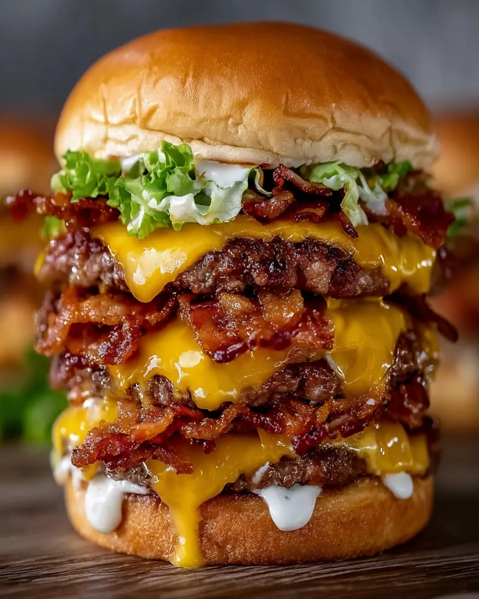 Triple-Stack Bacon Cheeseburger Supreme: Indulge in Homemade Bliss 7 vbekce3sasywk5g2fyg0
