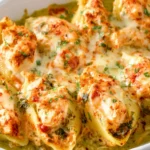 Chicken Stuffed Shells with Sun-Dried Tomato Alfredo First Image