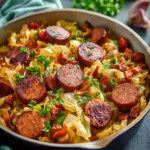 Sizzling Kielbasa and Cabbage Skillet: Easy Comfort Food Bliss 9 Sizzling Kielbasa and Cabbage Skillet Recipe for Comfort First Image