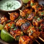Spicy Honey Jalapeño Chicken Skewers: A Flavorful Feast! 9 Spicy Honey Jalapeño Chicken Skewers with Cilantro Lime Dip First Image