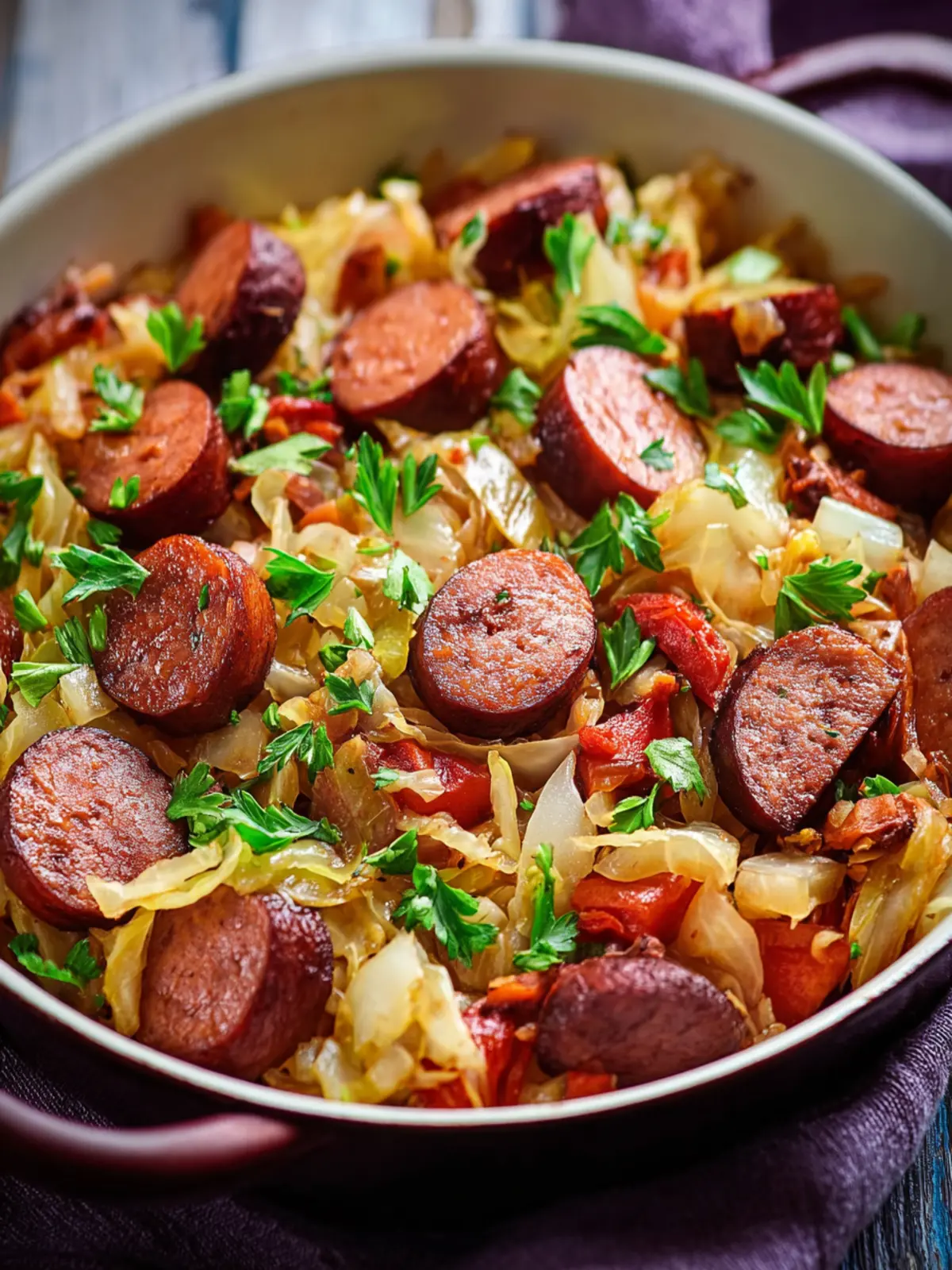 Sizzling Kielbasa and Cabbage Skillet: Easy Comfort Food Bliss 6 mpf0g5tgp1sjj32v6y8l