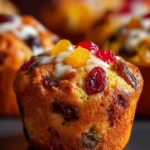 Mini Fruit Cake Muffins First Image