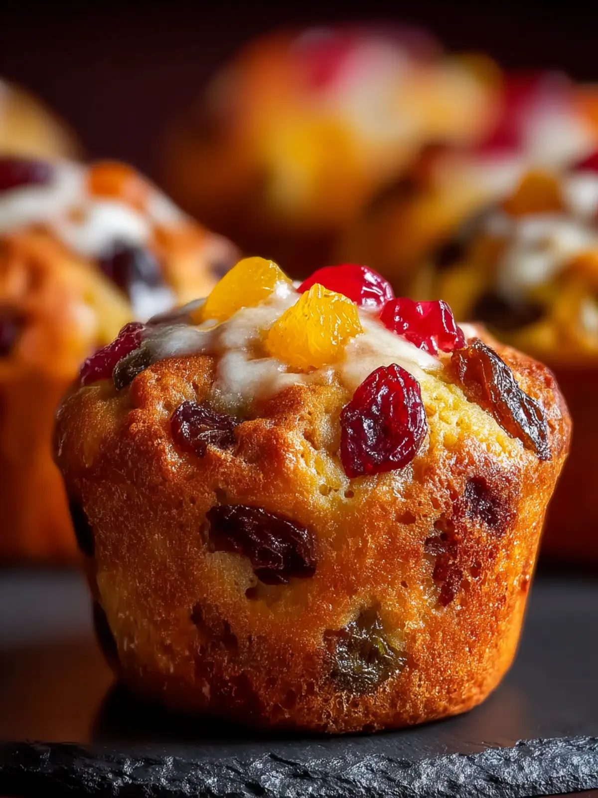 Mini Fruit Cake Muffins First Image