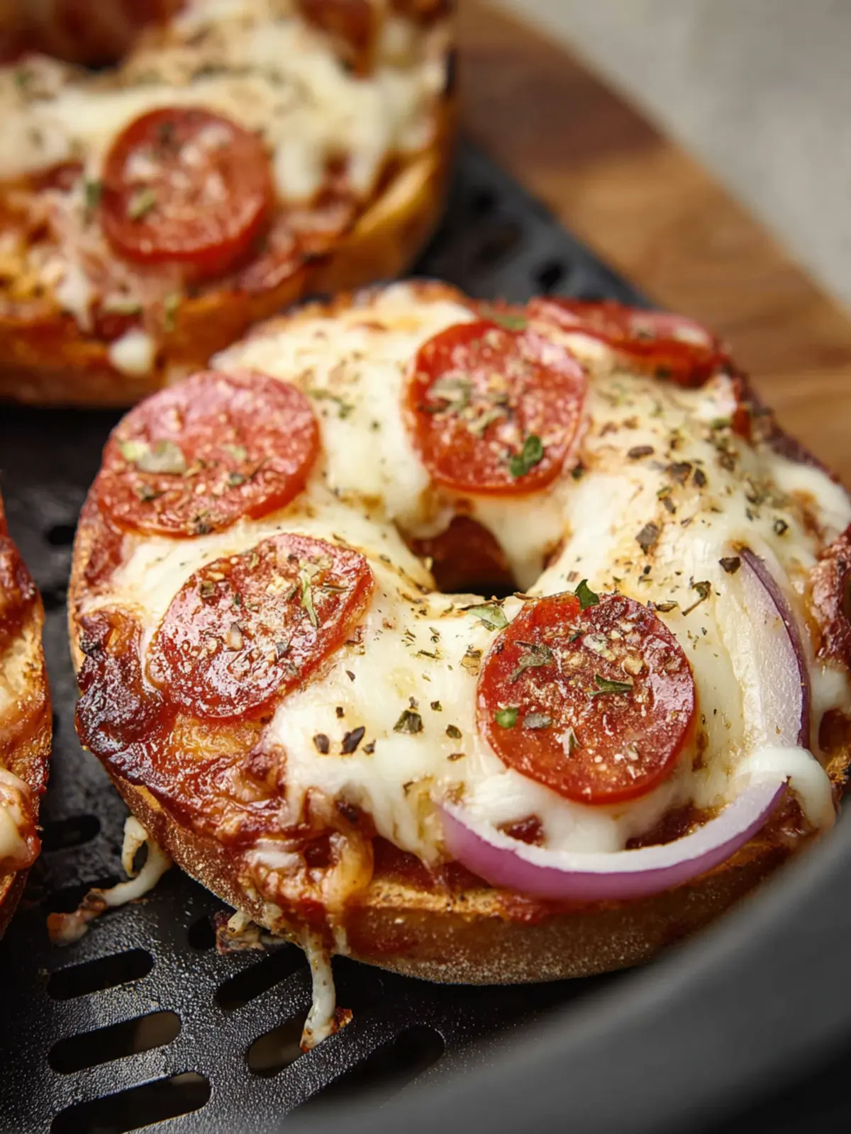 Air Fryer Bagel Pizzas Fourth Image i2bvpl