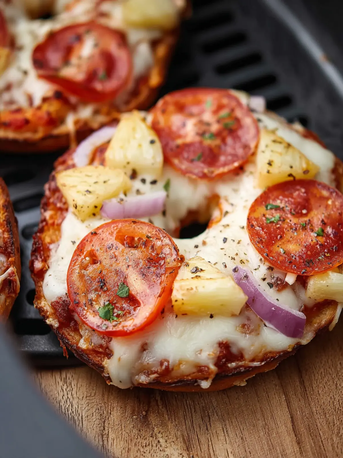 Air Fryer Bagel Pizzas Second Image cnvo0j