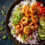 Honey Garlic Prawn Rice Bowls: The Best Comfort Food Ever! 9 Honey Garlic Prawn Rice Bowls First Image