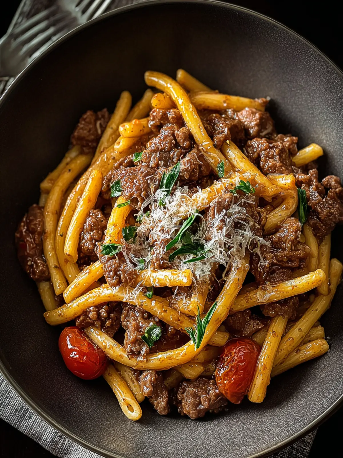 Delicious One Pot Beef and Garlic Pasta Recipe First Image