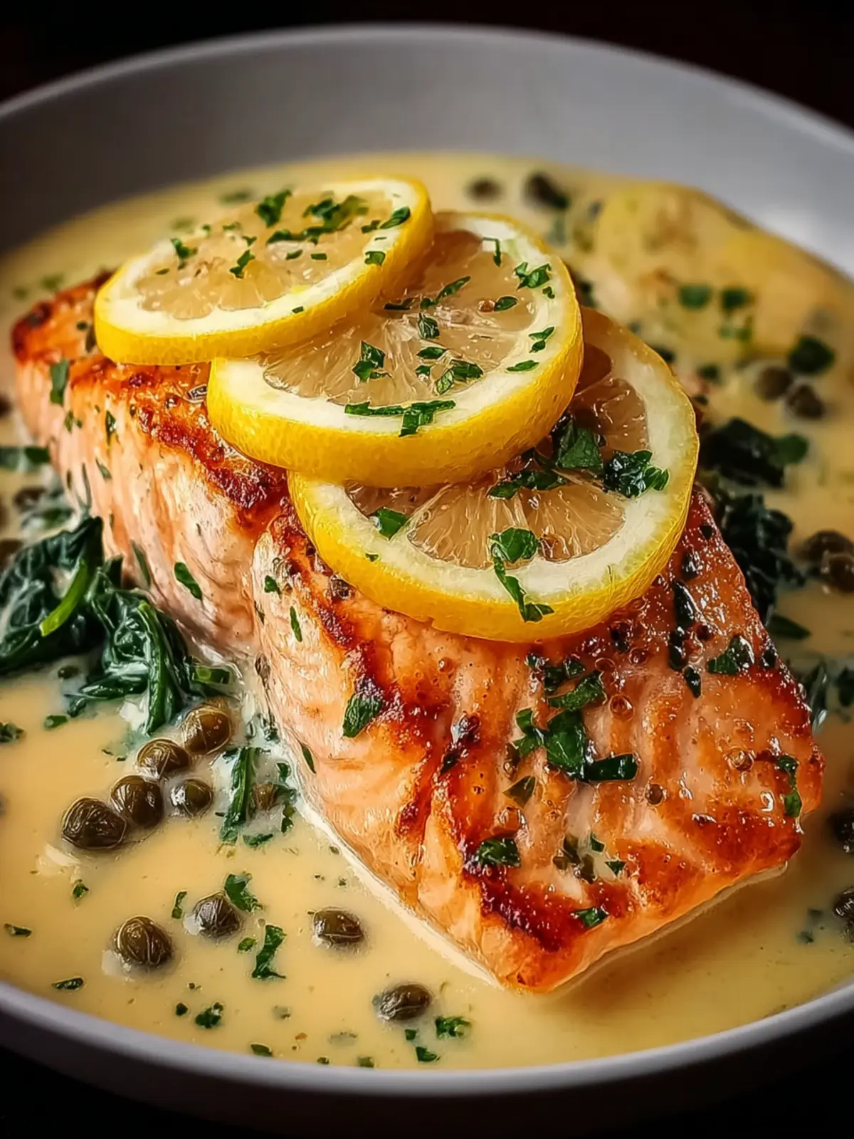 Creamy Lemon Garlic Salmon Piccata: An Amazing Ultimate Recipe First Image
