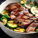 Irresistible Grilled Steak Bowl with Zucchini Delight First Image