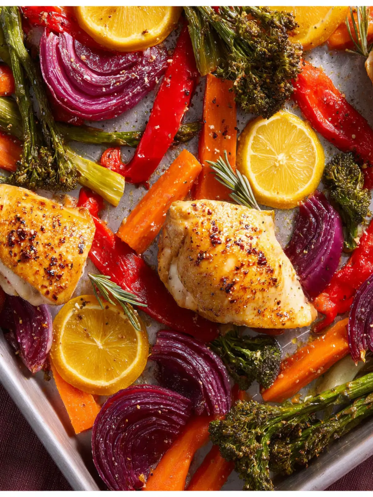 Sheet Pan Citrus Chicken: Juicy Flavor with Colorful Veggies 5 Sheet Pan Citrus Chicken and Rainbow Vegetables First Image
