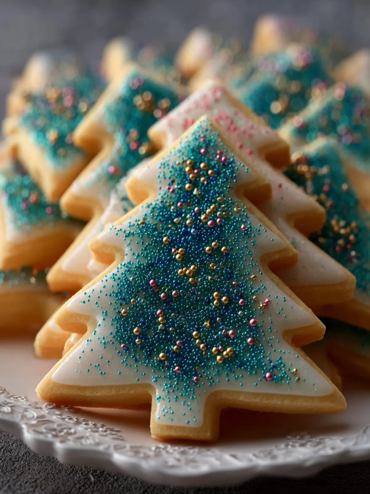Sparkling Sugar Tree Cookies First Image