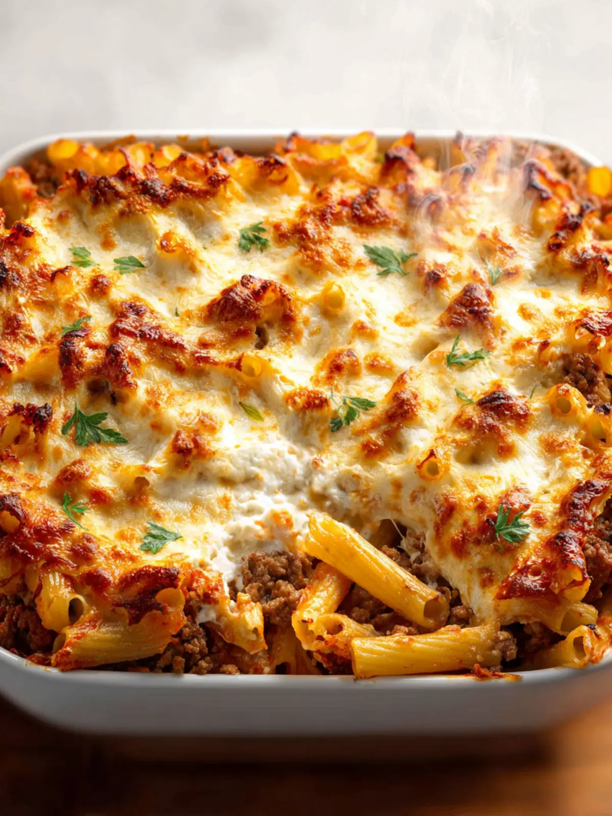 Baked Ziti with Ground Beef and Ricotta First Image