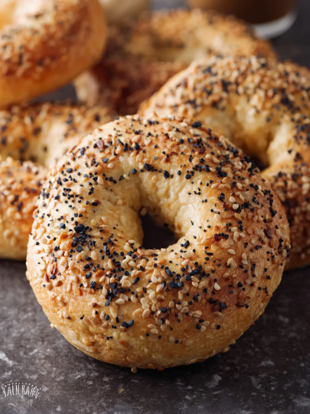 Air Fryer Two Ingredient Bagels No Yeast Third Image stb6fr