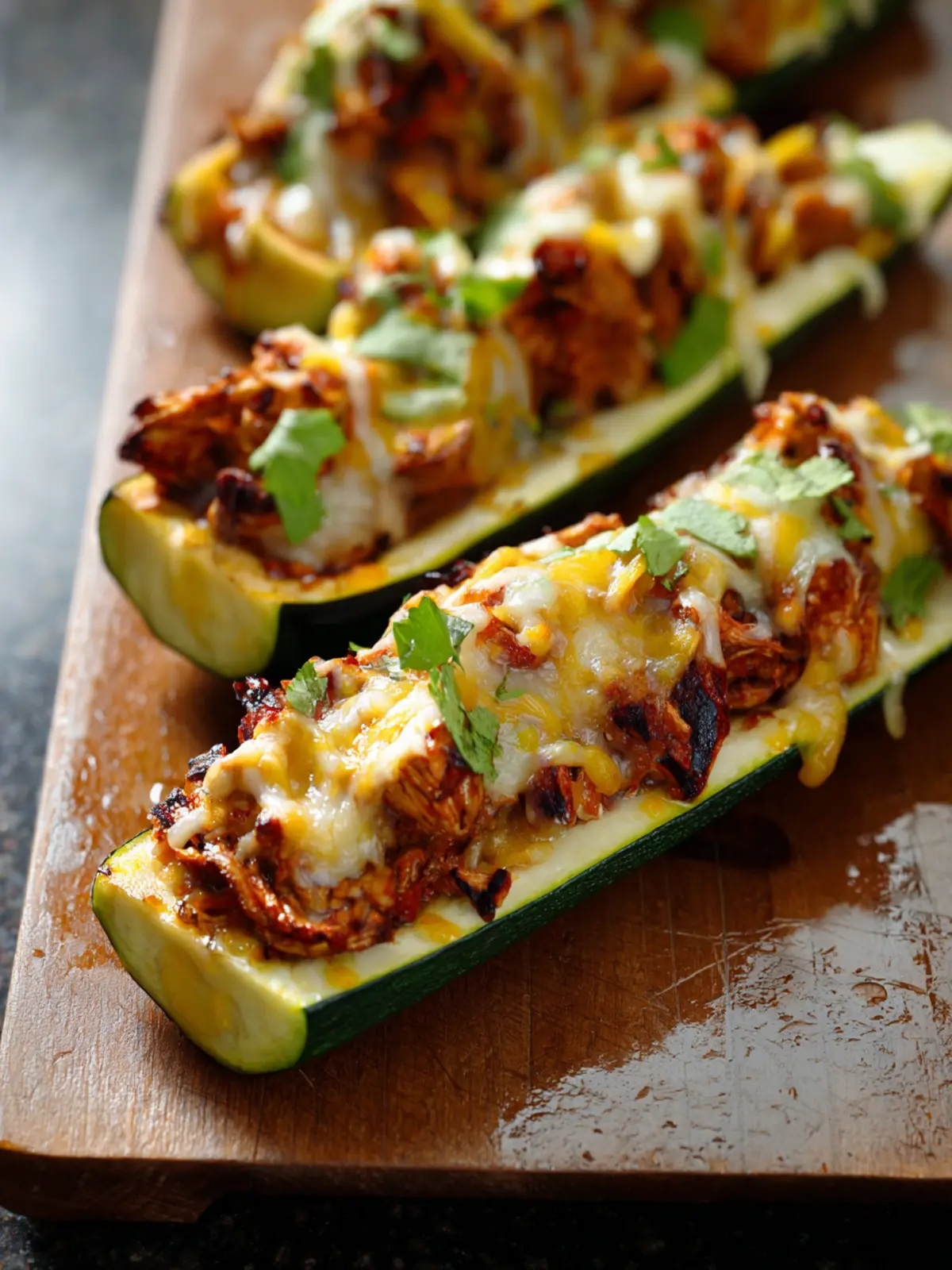 BBQ Chicken Stuffed Zucchini Boats: A Juicy Twist on Dinner 5 BBQ Chicken Stuffed Zucchini Boats First Image