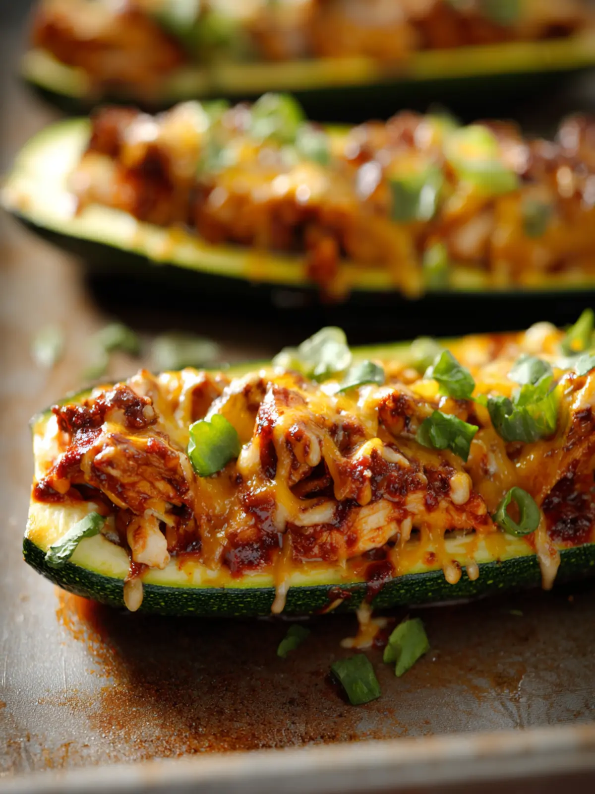 BBQ Chicken Stuffed Zucchini Boats: A Juicy Twist on Dinner 7 BBQ Chicken Stuffed Zucchini Boats Third Image gh0rbp