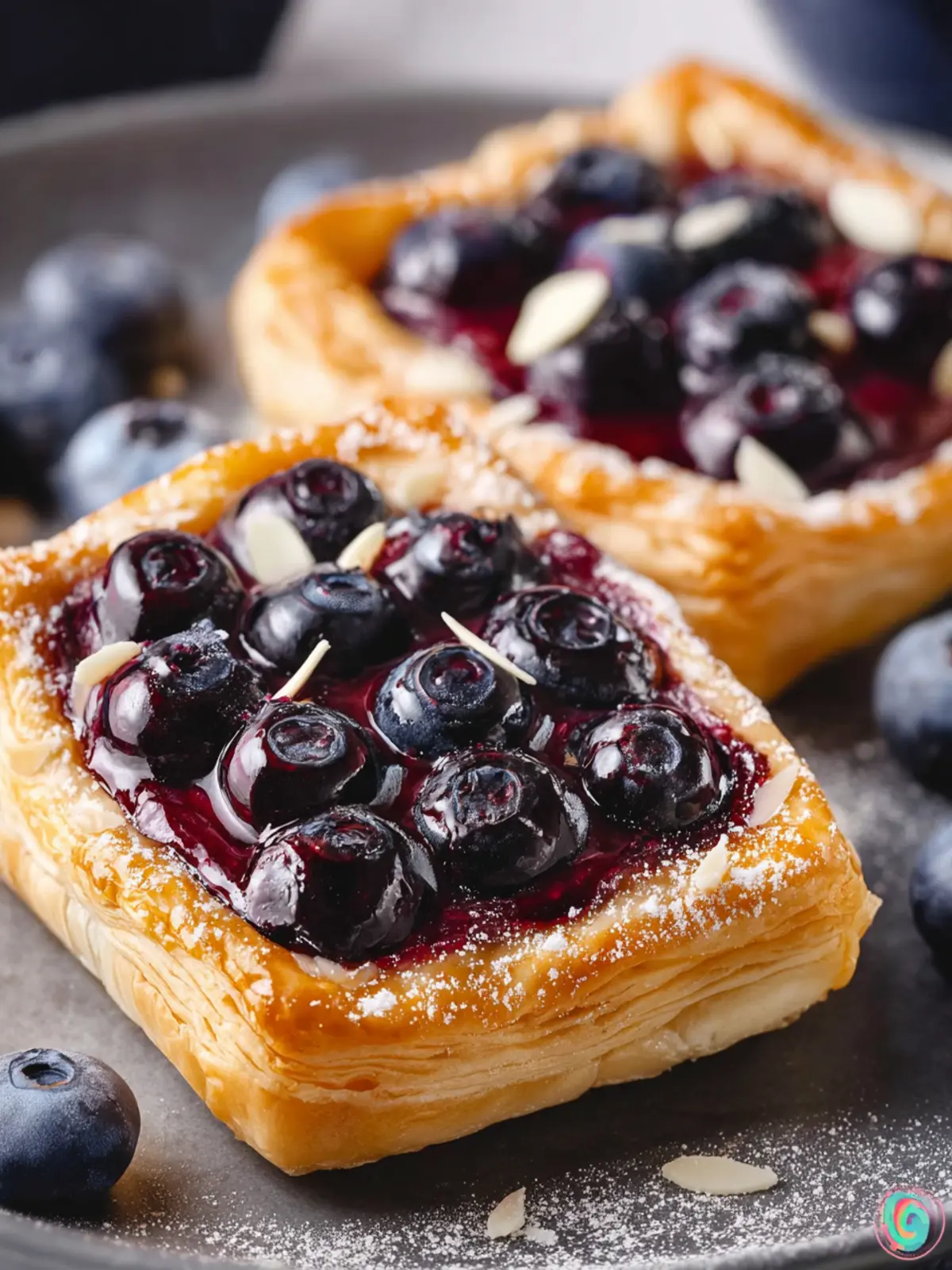 Blueberry Puff Pastry Tarts First Image