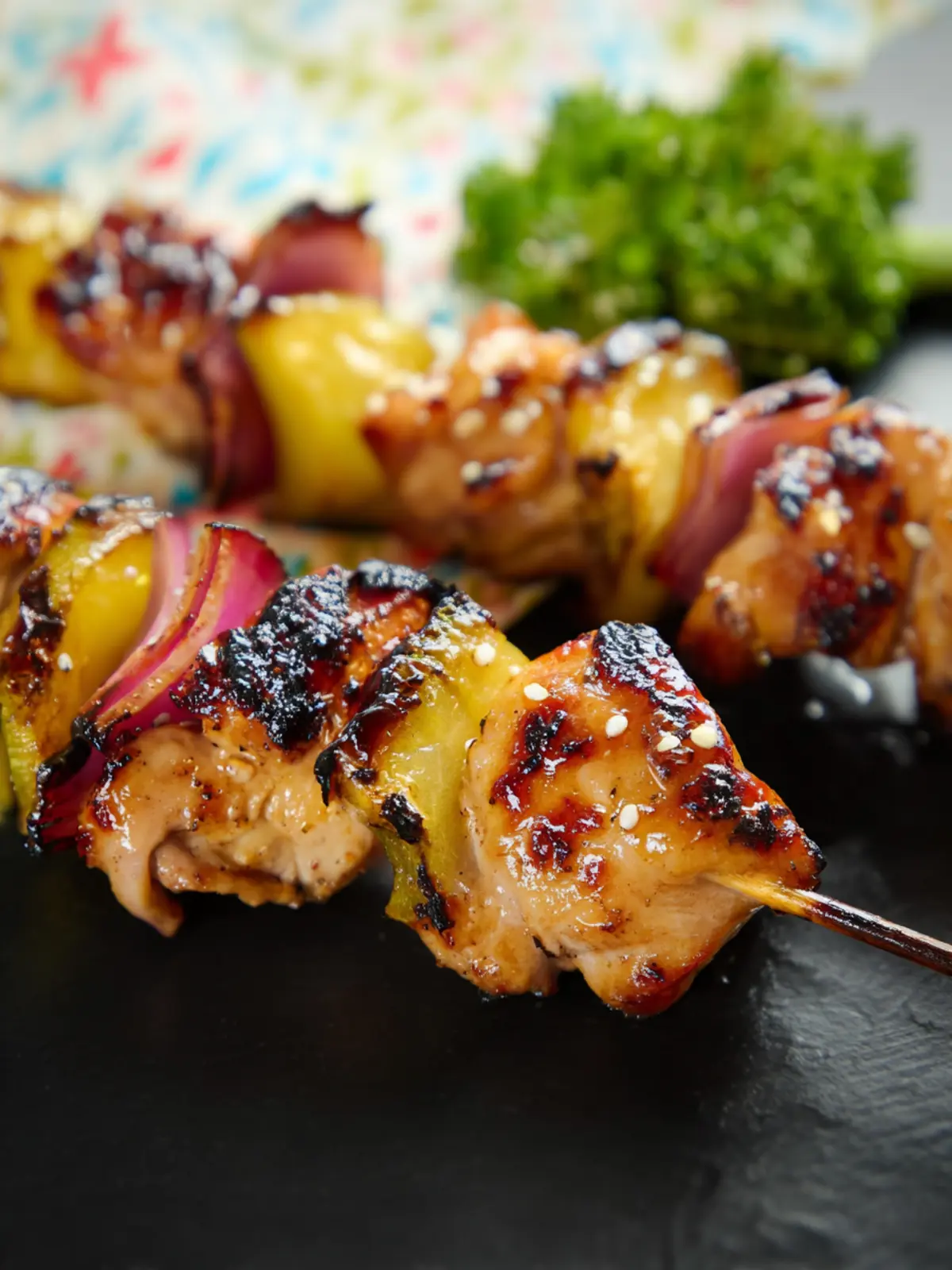 Gluten-Free Grilled Chicken Skewers: Juicy Sweet & Sour Delight 6 Gluten Free Grilled Sweet and Sour Chicken Skewers Second Image d36cqy