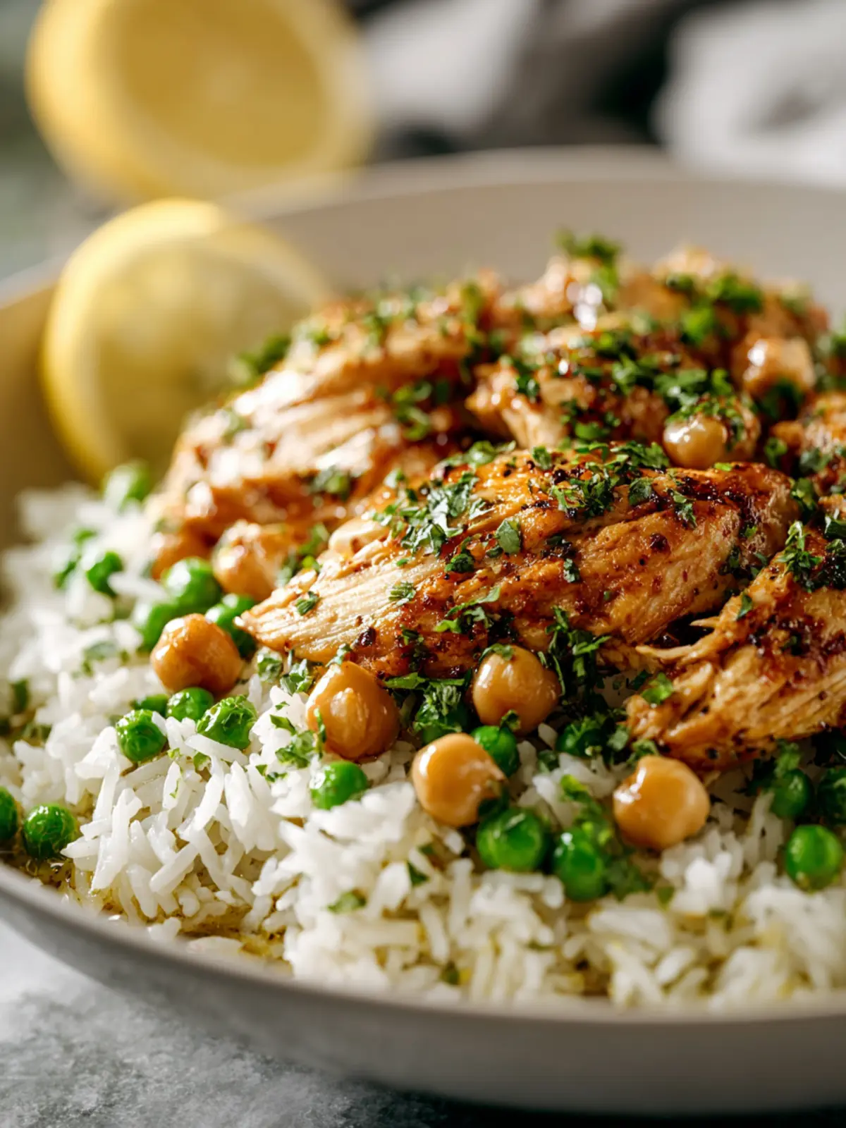Chicken Peas And Rice Recipe Third Image kf8gfb