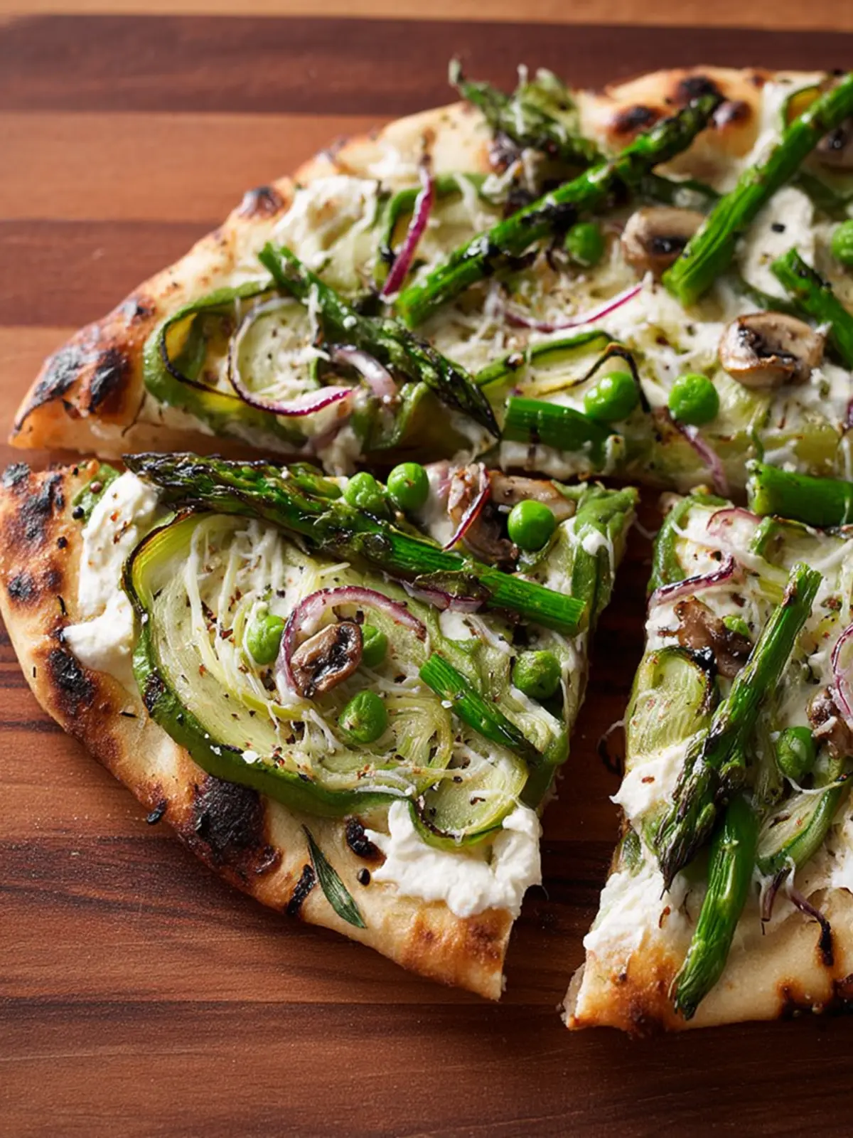 Grilled Green Spring Veggie Pizza Fourth Image b5iz1u